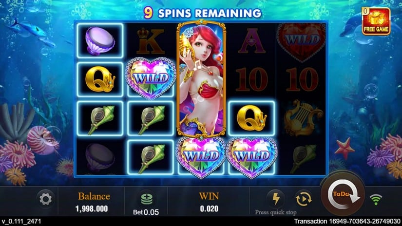 Bubble Beauty slot screen 5