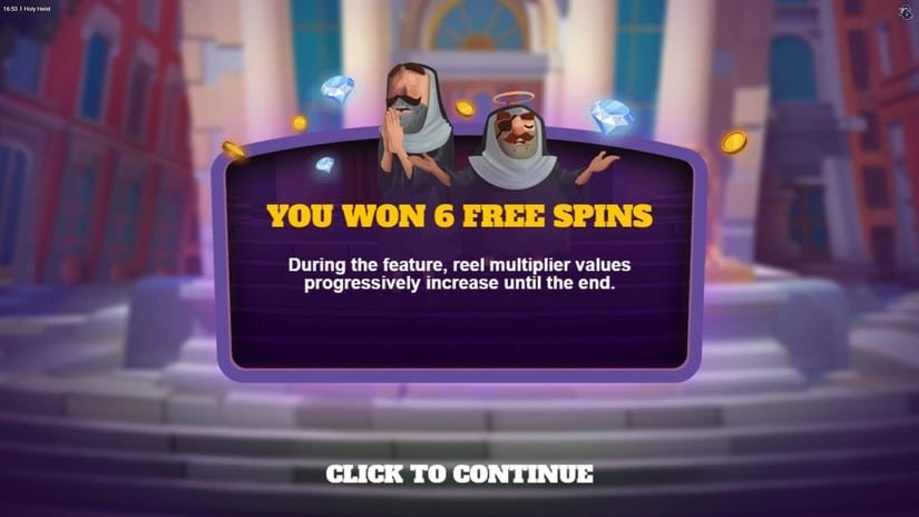 Holy Heist slot screen 3