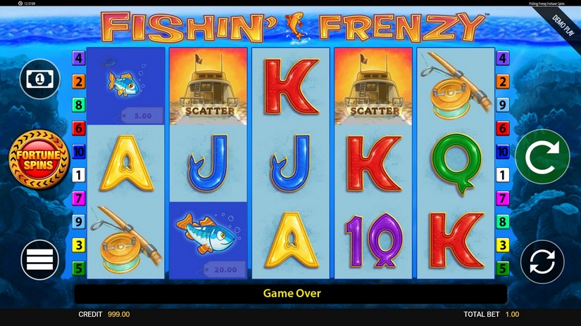 Fishin’ Frenzy Fortune Spins slot screen 1