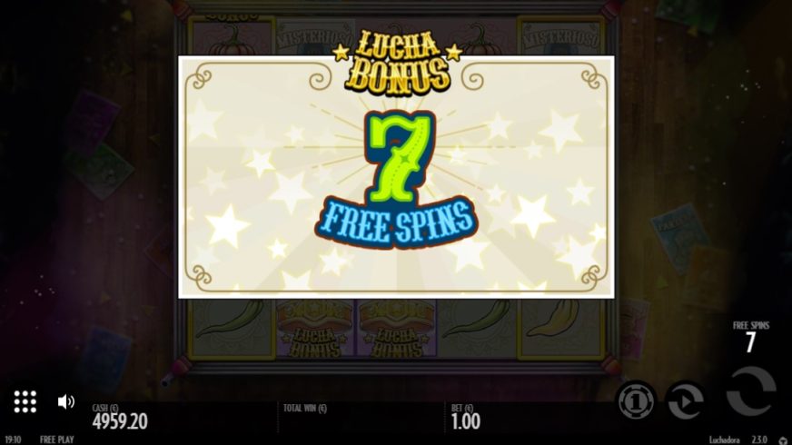 Luchadora slot screen 3