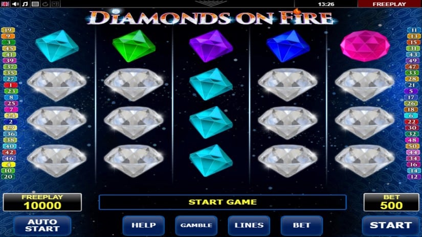 Diamonds on Fire slot screen 1