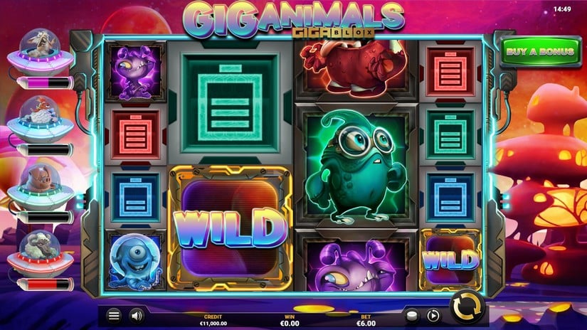 Giganimals Gigablox slot screen 1