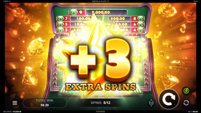 Emerald Glory 7s slot screen 5