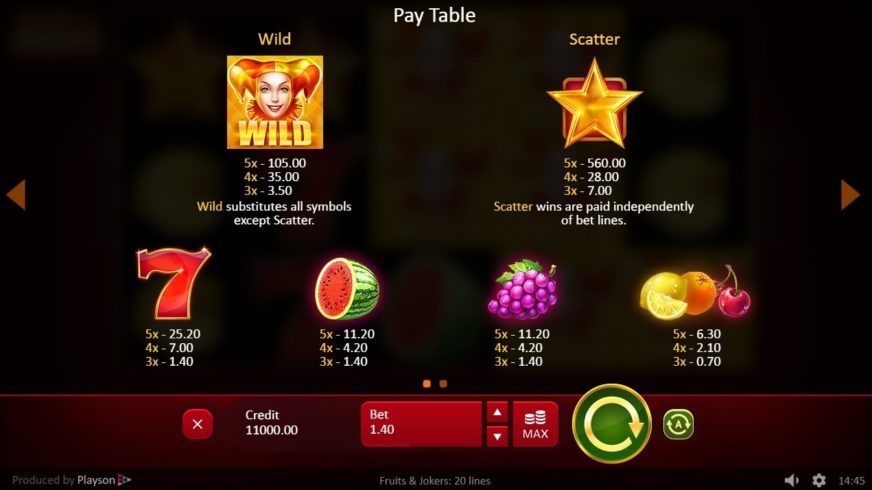 Joker Expand: 40 lines slot screen 2