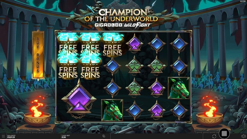 Champion of the Underworld slot screen 2