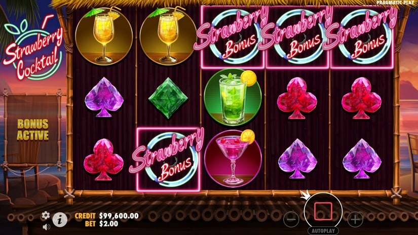 Strawberry Cocktail slot screen 2