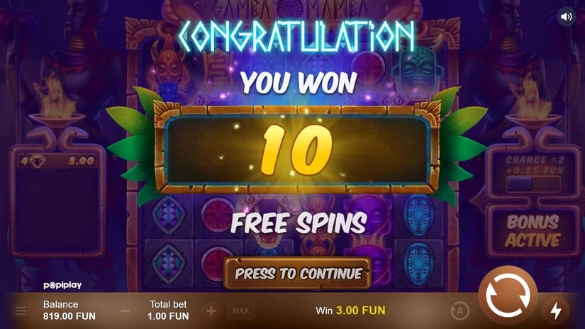 Gamba Mamba slot screen 5