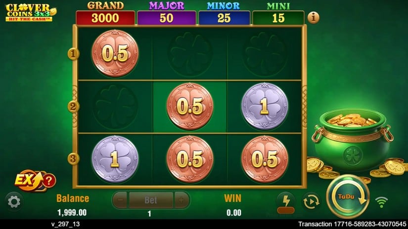 Clover Coins 3×3 slot screen 3