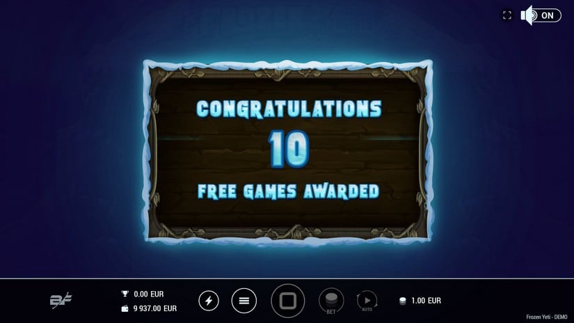 Frozen Yeti slot screen 2