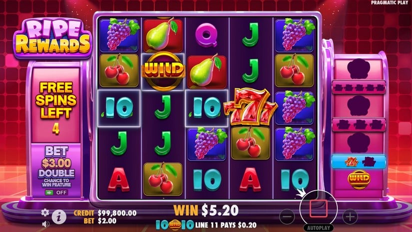 Ripe Rewards slot screen 4
