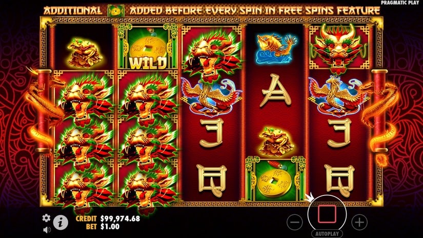Lucky Dragons slot screen 2