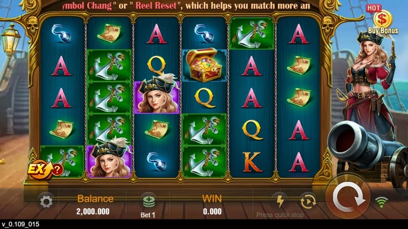 Pirate Queen slot screen 1