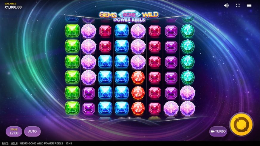 Gems Gone Wild: Power Reels slot screen 1