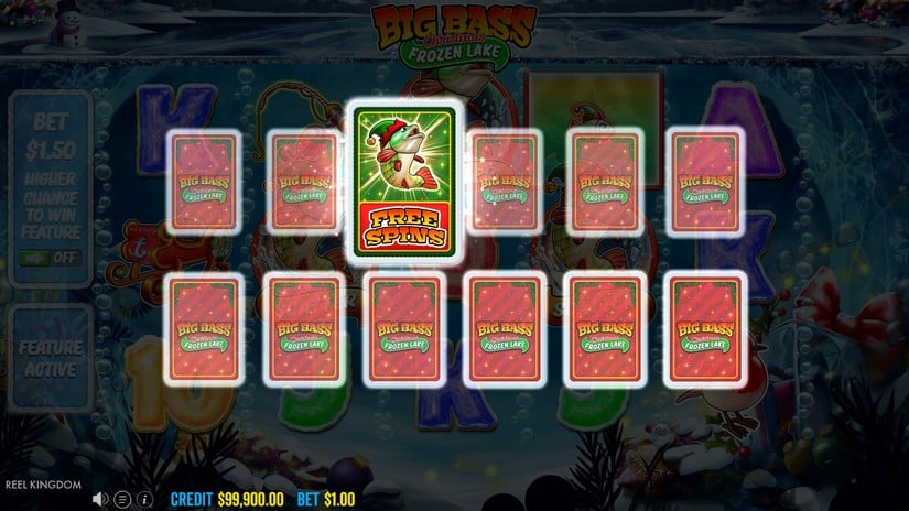 Big Bass Christmas Frozen Lake slot screen 3