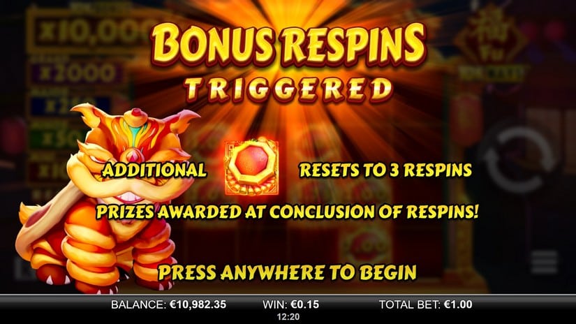 Fu 10K Ways slot screen 3