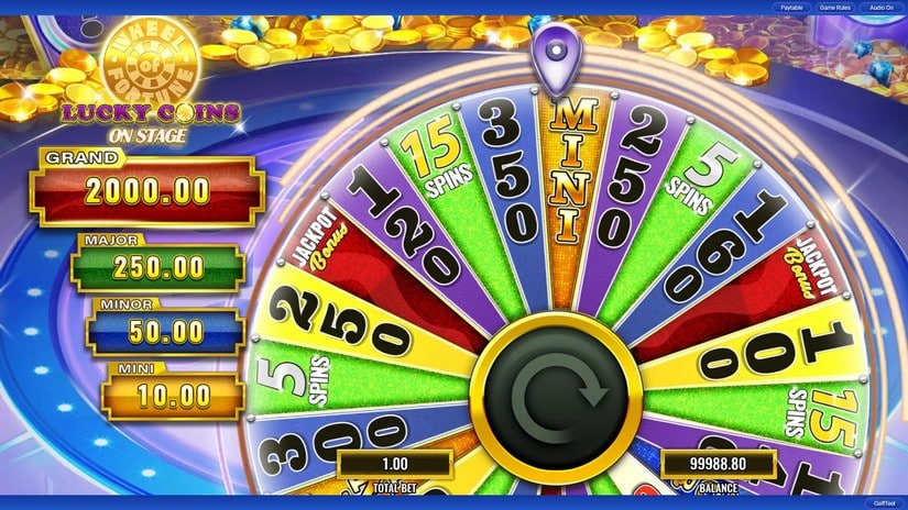 Wheel of Fortune Lucky Coins on Stage slot screen 4