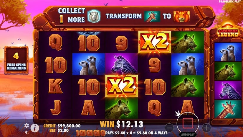 Savannah Legend slot screen 5