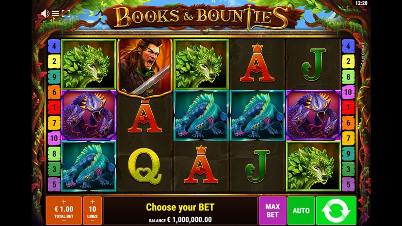 Books and Bounties slot screen 1