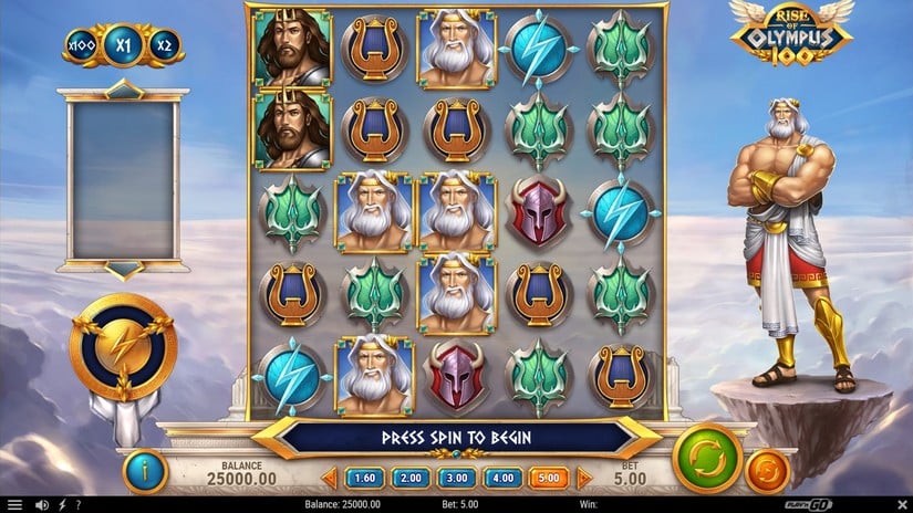 Rise of Olympus 100 slot screen 1