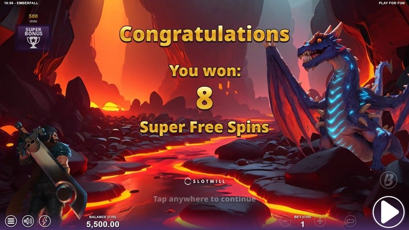 Emberfall slot screen 3