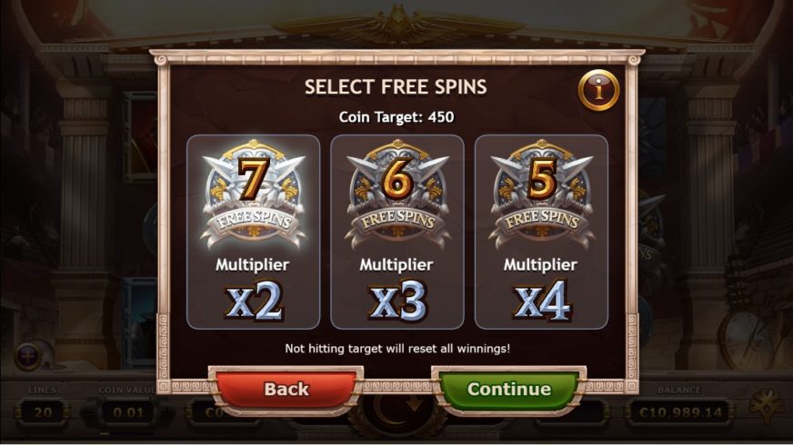 Champions of Rome slot screen 7