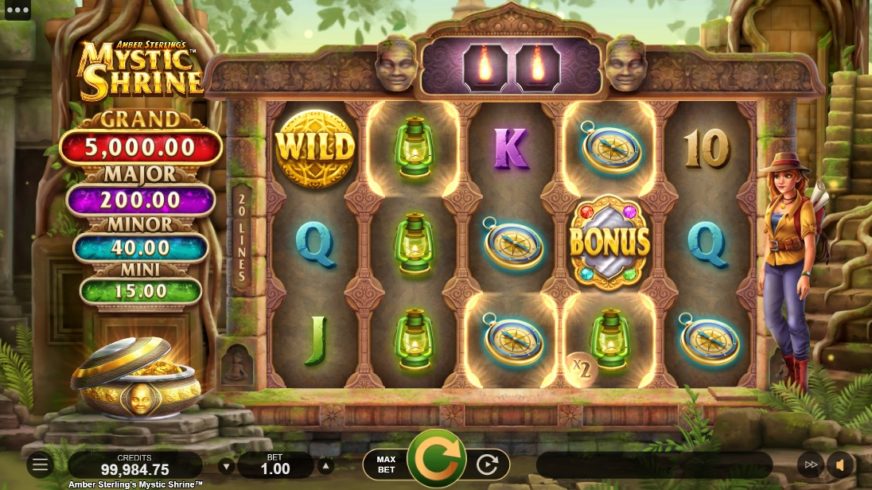 Amber Sterlings Mystic Shrine slot screen 2