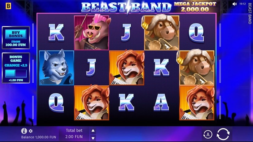 Beast Band slot screen 1