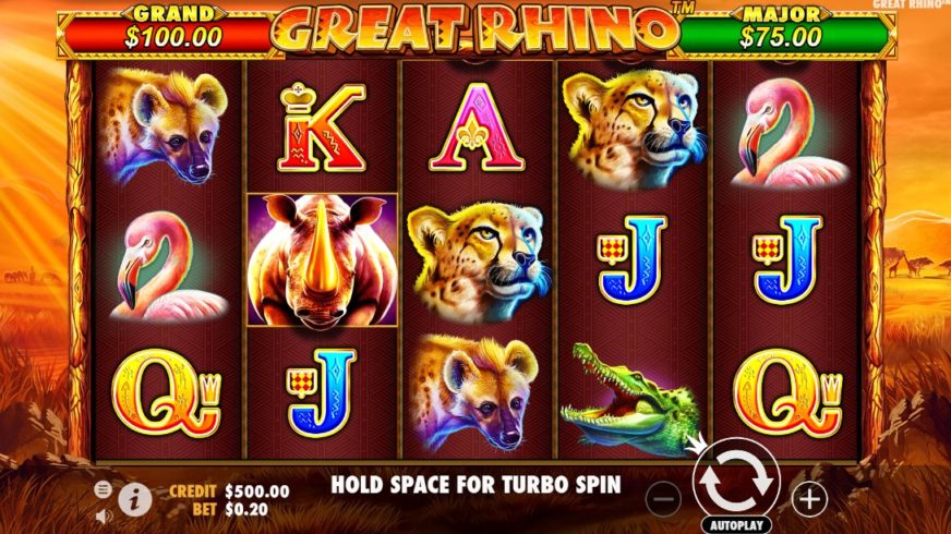Great Rhino slot screen 1