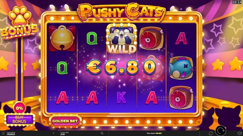 Pushy Cats slot screen 4