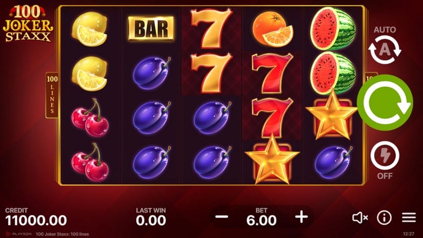 100 Joker Staxx slot screen 1
