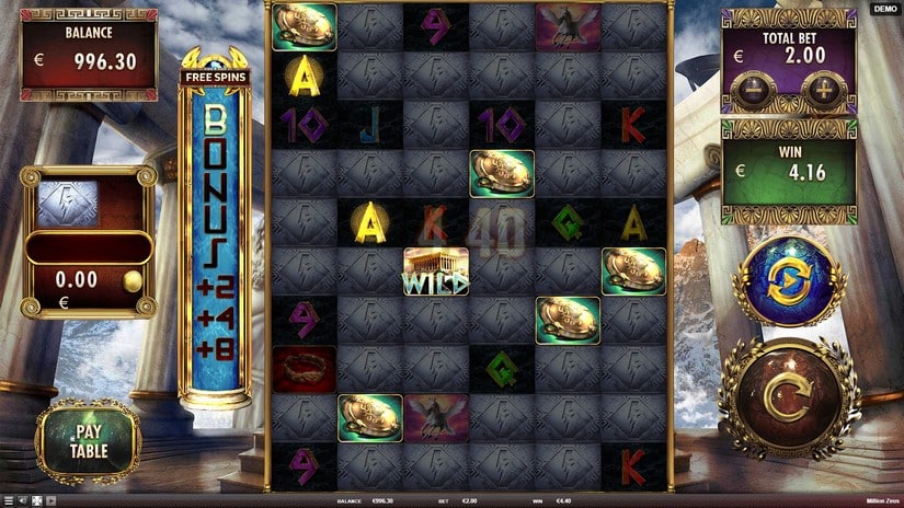 Million Zeus slot screen 2