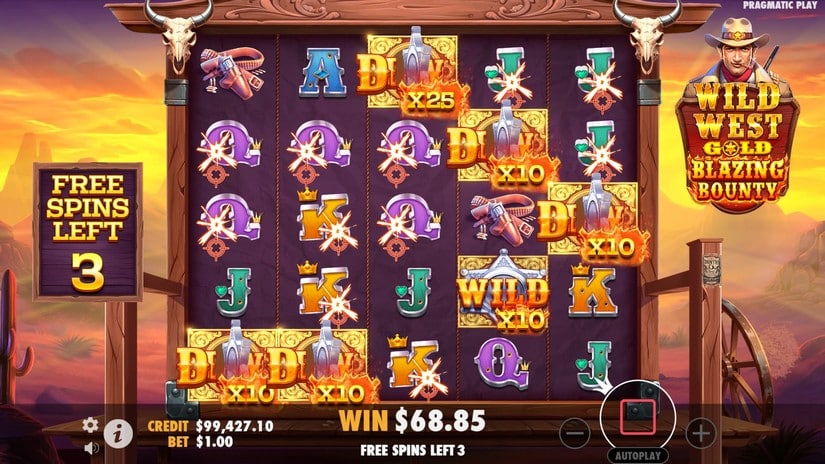 Wild West Gold Blazing Bounty slot screen 8