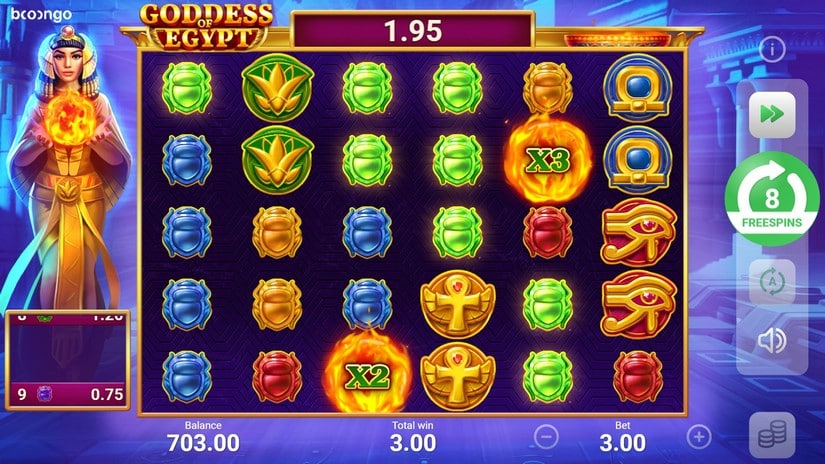 Goddess of Egypt slot screen 5