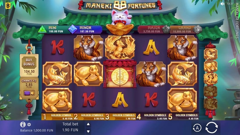 Maneki 88 Fortunes slot screen 2