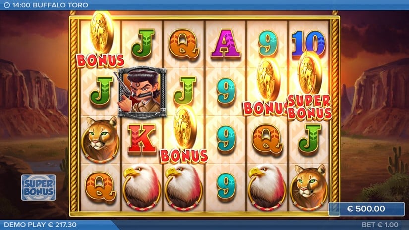 Buffalo Toro slot screen 5