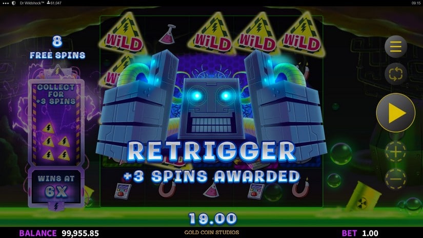 Dr Wildshock: Mad Loot Lab slot screen 6