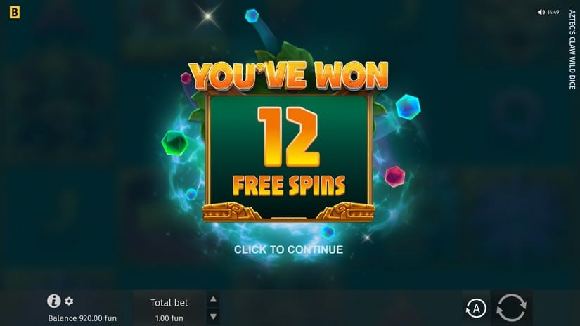 Aztec’s Claw Wild Dice slot screen 3