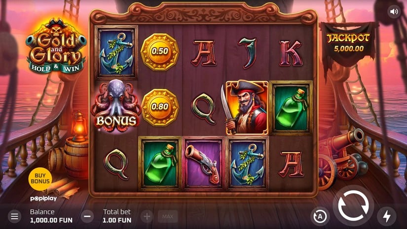 Gold And Glory Hold and Win slot screen 1