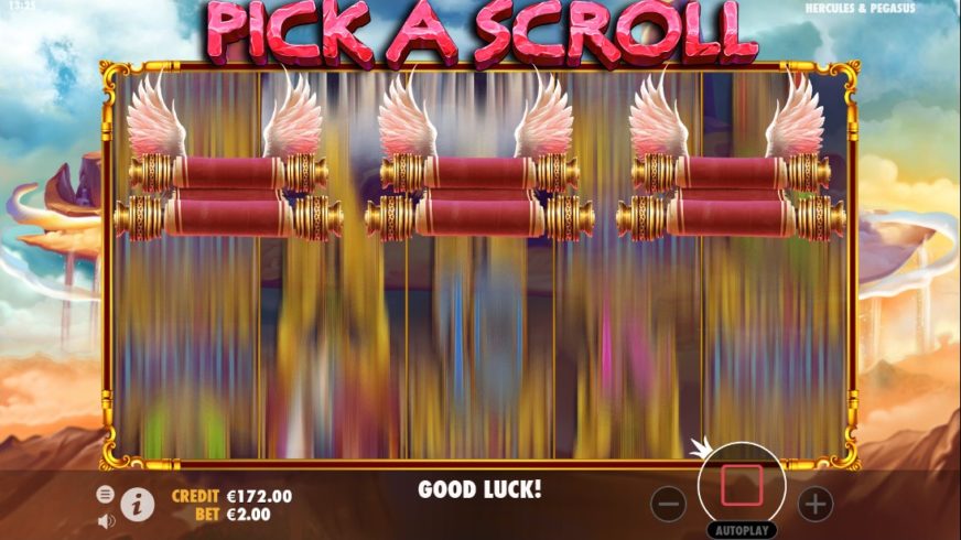 Hercules and Pegasus slot screen 2