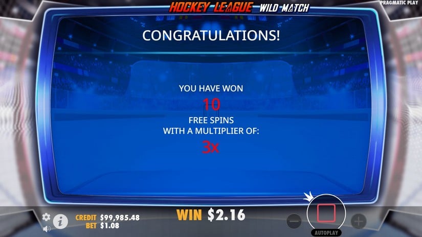 Hockey League Wild Match slot screen 3