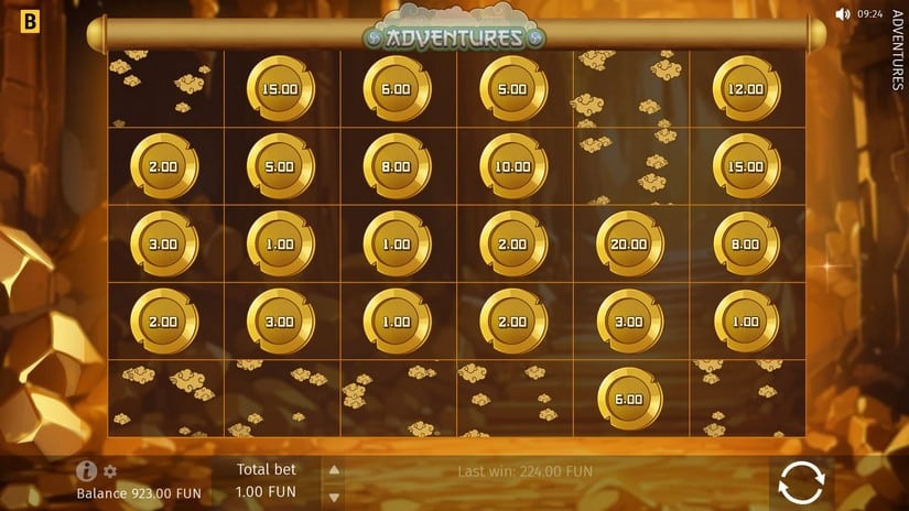 Adventures slot screen 6
