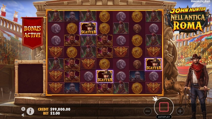 John Hunter Nell’Antica Roma slot screen 2