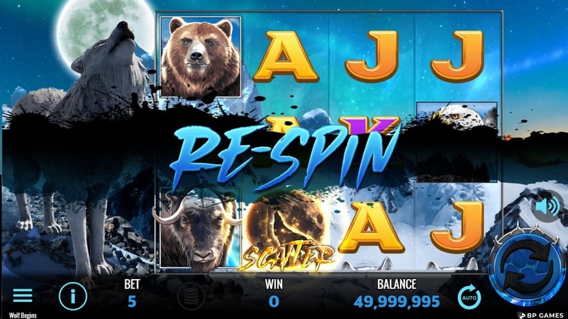 Wolf Begins slot screen 2