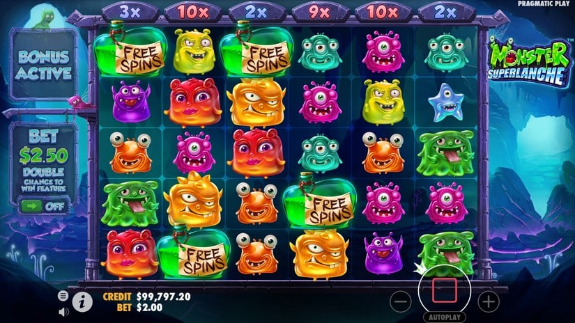 Monster Superlanche slot screen 3