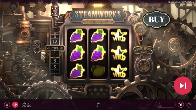 Steamworks slot screen 2