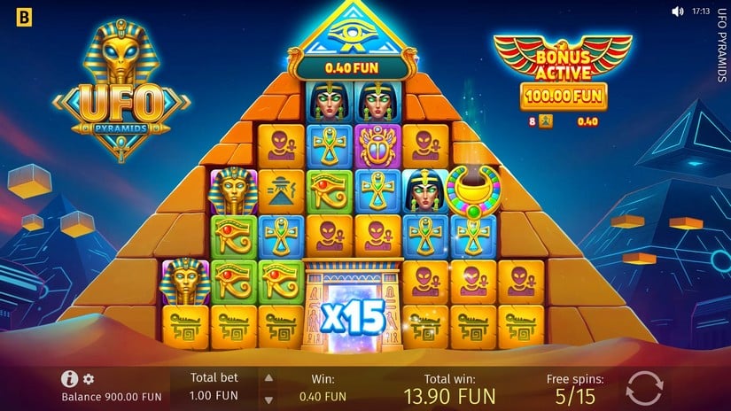 UFO Pyramids slot screen 5