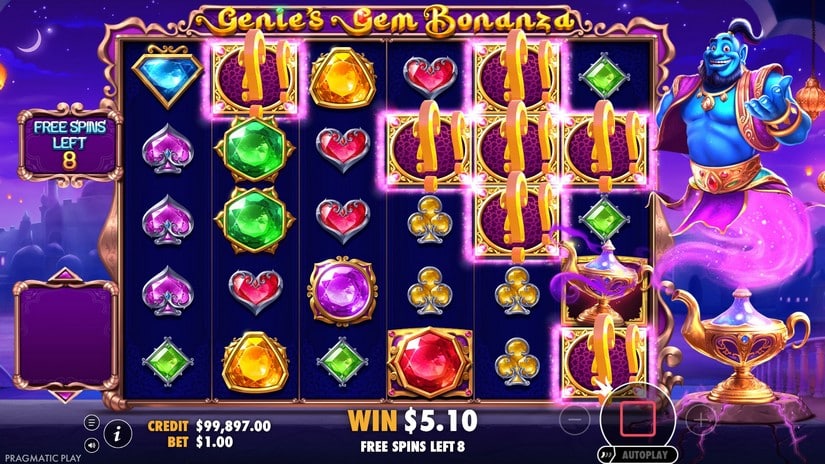 Genie’s Gem Bonanza slot screen 5