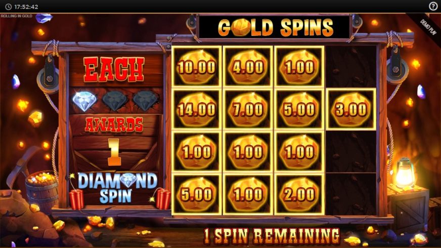 Rolling in Gold slot screen 3