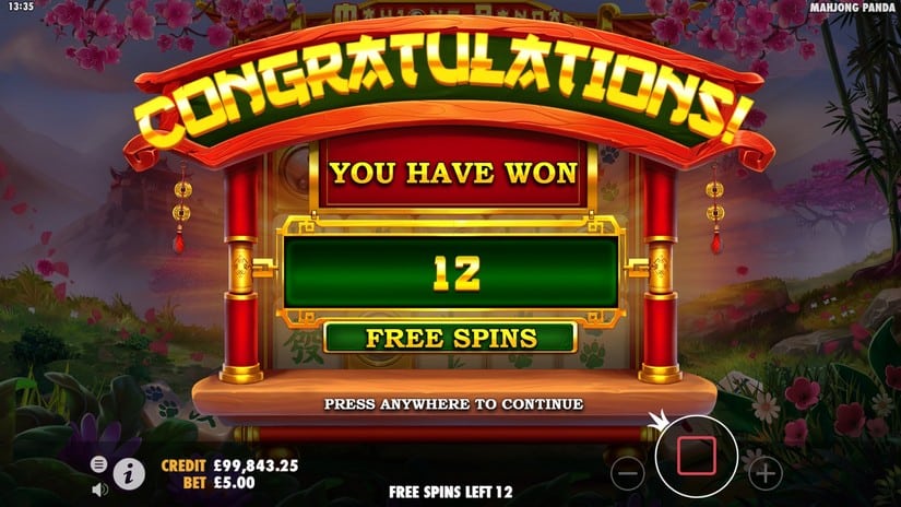 Mahjong Panda slot screen 4