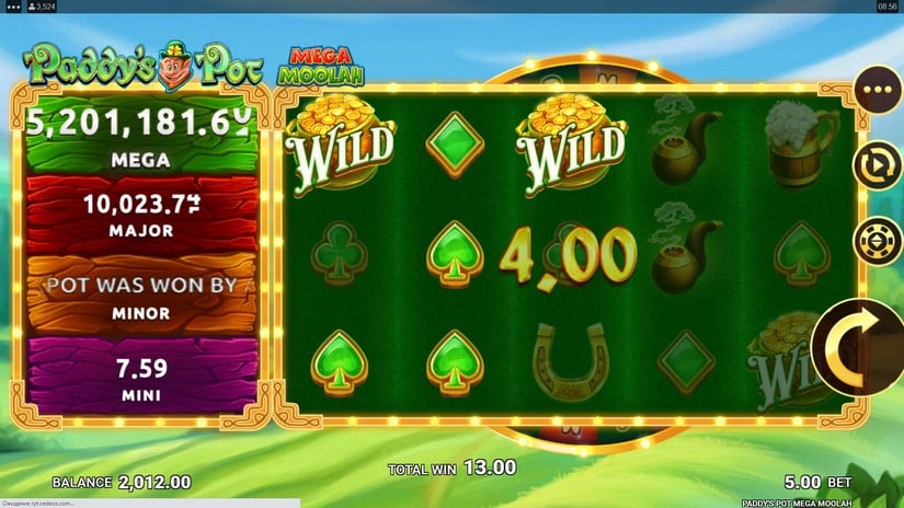 Paddy’s Pot Mega Moolah slot screen 4